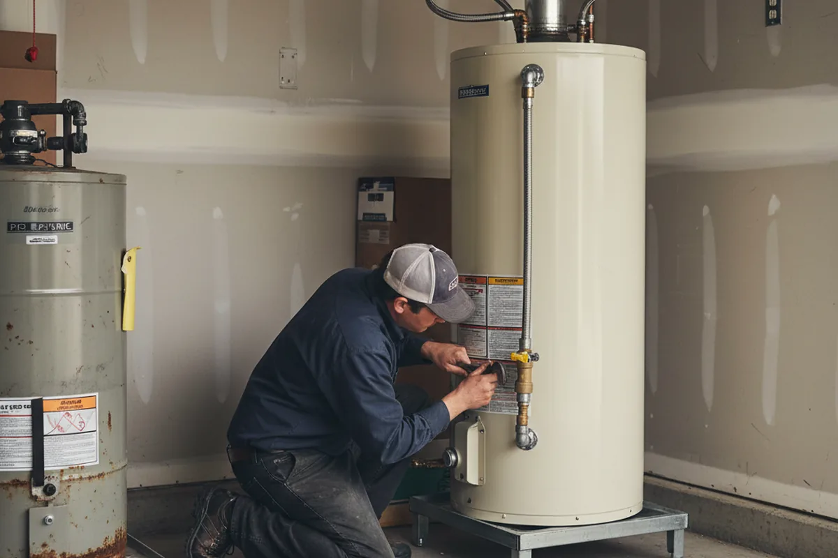 Water heater and shutoff valve replacement in Whitmer
